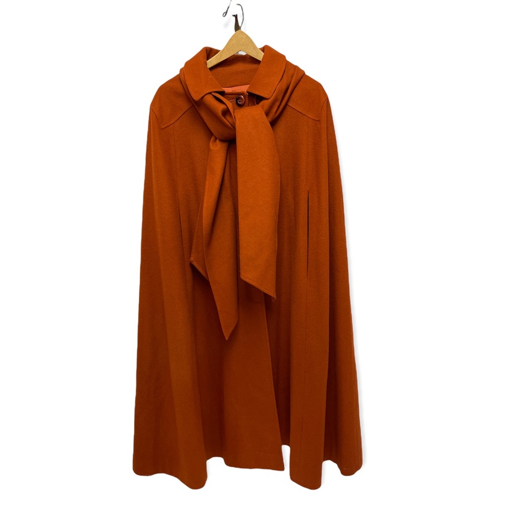 Vintage Pure Wool Full Length Cape With Scarf Halloween Costume